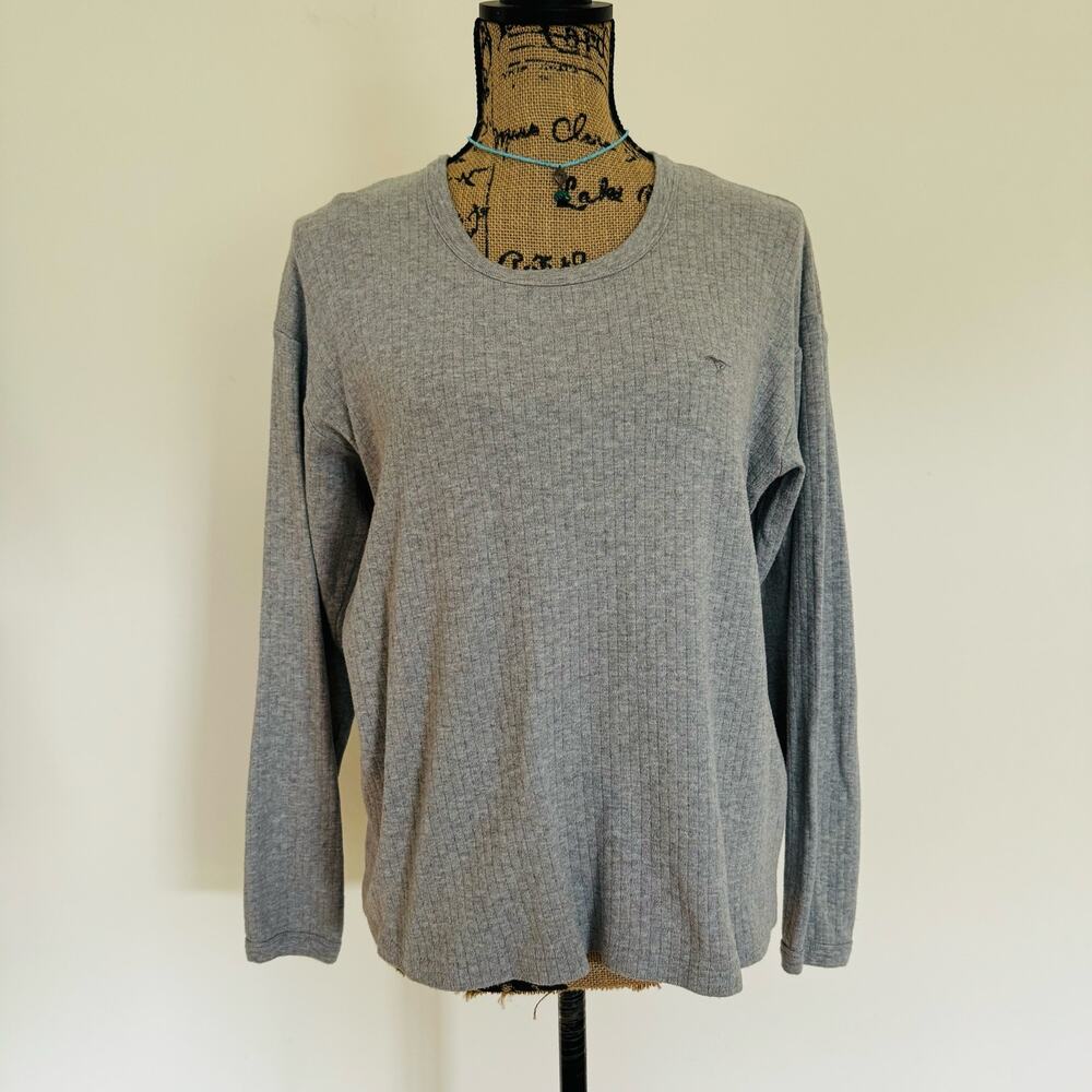 Septwolves Gray Ribbed Long Sleeve Shirt